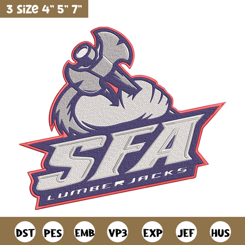 Stephen F. Austin logo embroidery design,Sport embroidery, logo sport embroidery,Embroidery design, NCAA embroidery.jpg