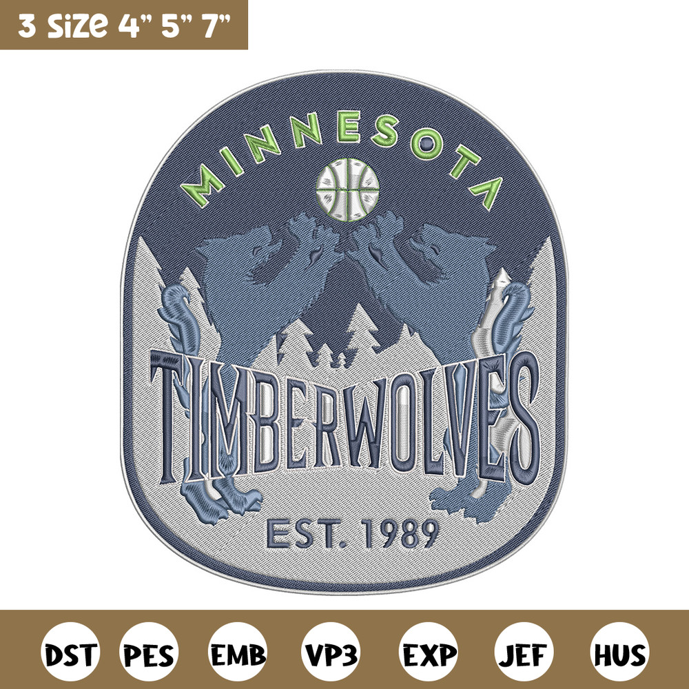 Timberwolves design embroidery design, NBA embroidery, Sport embroidery, Embroidery design, Logo sport embroidery.jpg
