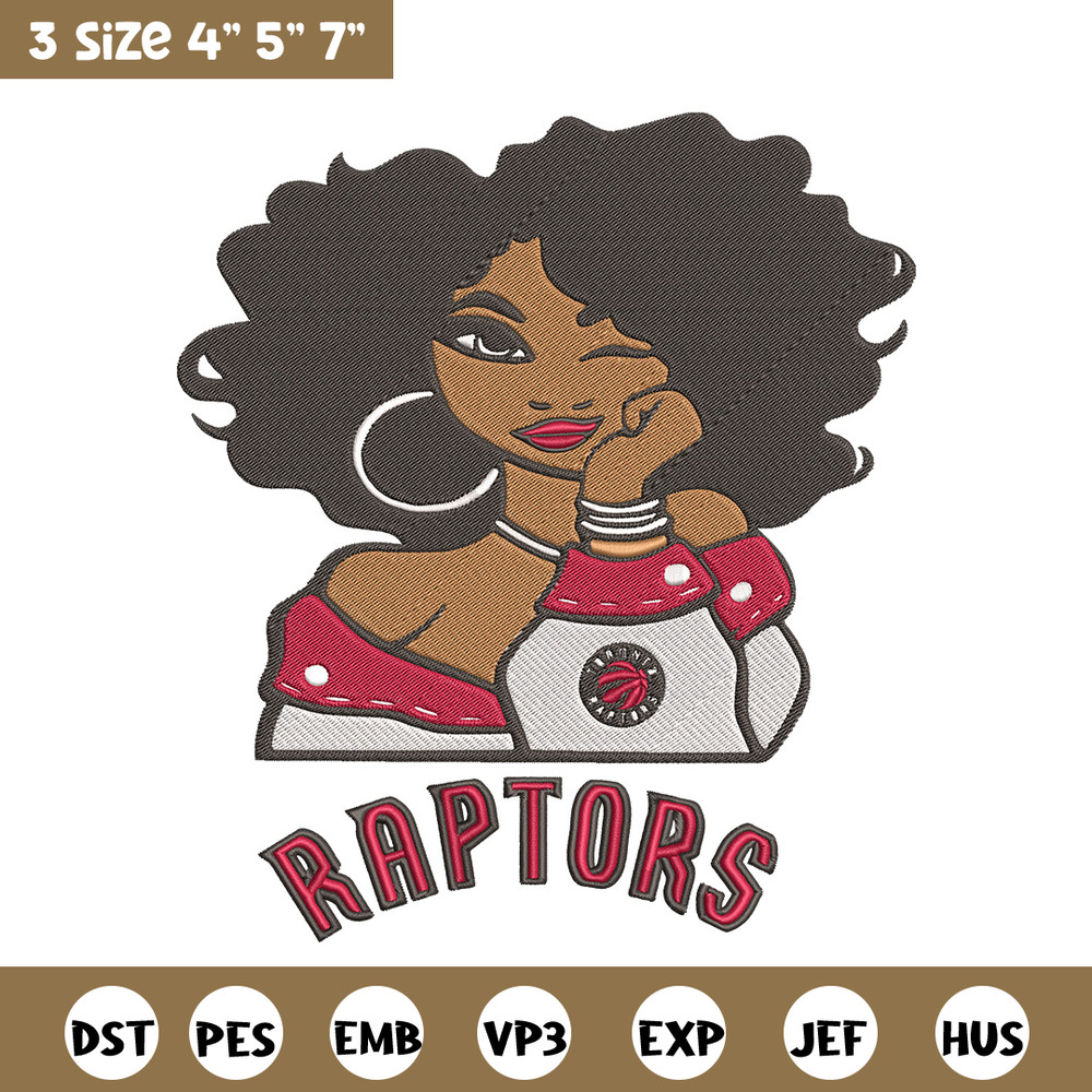 Toronto Raptors girl embroidery design, NBA embroidery, Sport embroidery,Embroidery design, Logo sport embroidery..jpg