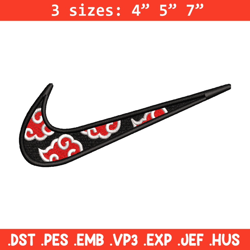 Akatsuki Nike embroidery design, Naruto embroidery, Nike design, anime design, anime shirt, Digital download.jpg