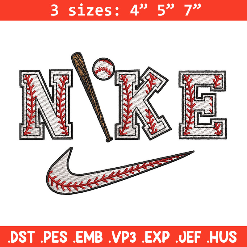 Baseball x nike embroidery design, Baseball embroidery, Nike design, Embroidery shirt, Embroidery file, Digital download.jpg