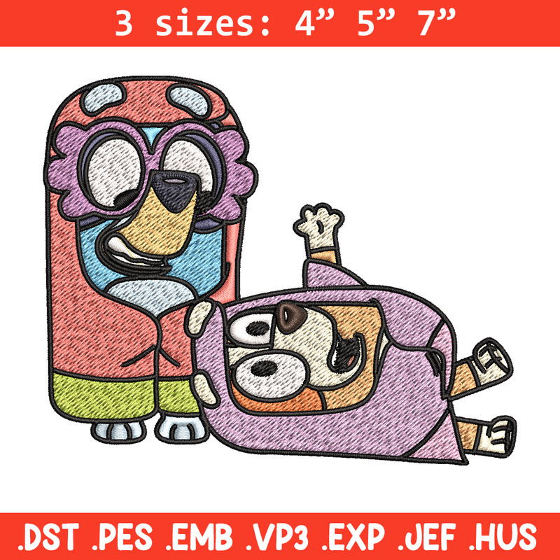 Bluey bingo Embroidery design, Bluey bingo Embroidery, Embroidery File, cartoon design, cartoon shirt, Digital download.jpg
