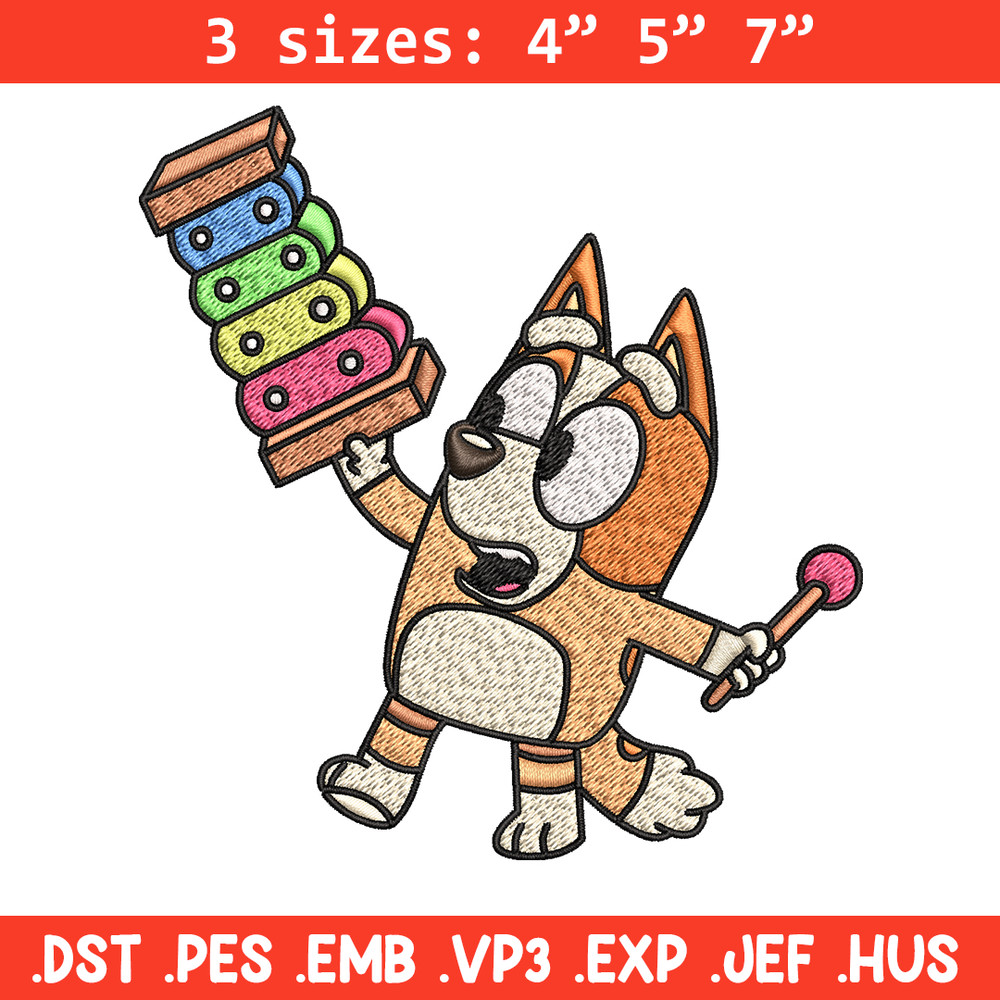 Bluey Bingo Embroidery, Bluey cartoon Embroidery, Embroidery File, cartoon design, cartoon shirt, Digital download..jpg