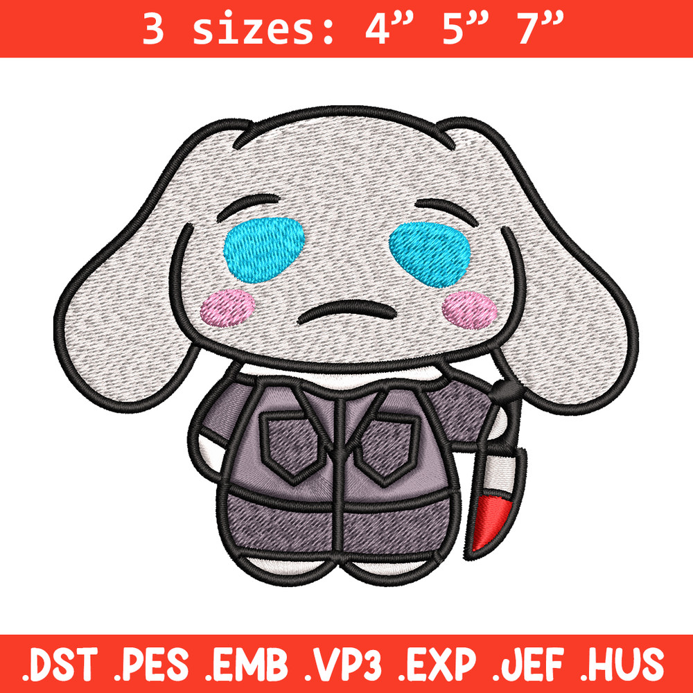Bunny horror cartoon Embroidery design, Bunny horror Embroidery, logo design, Embroidery File, Instant download..jpg