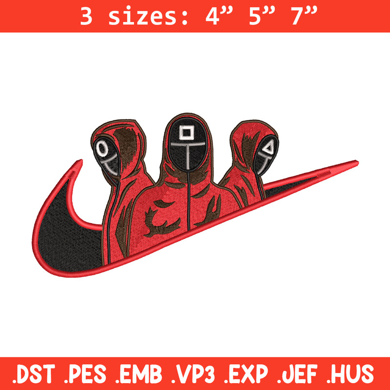 Calamar nike embroidery design, squid game embroidery, nike design, movie design, movie shirt, Digital download.jpg