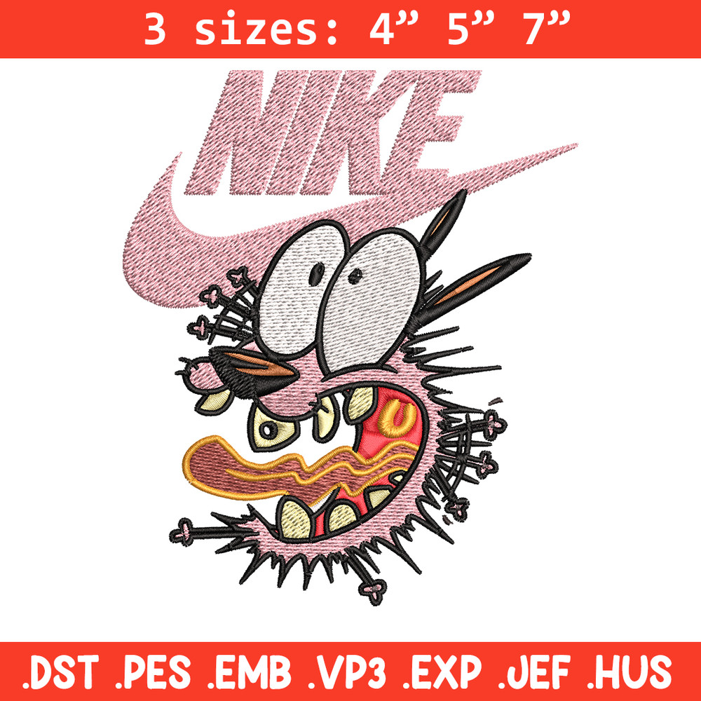 Courage dog Embroidery design, Courage dog Embroidery, Nike design, Embroidery file, cartoon logo. Instant download..jpg