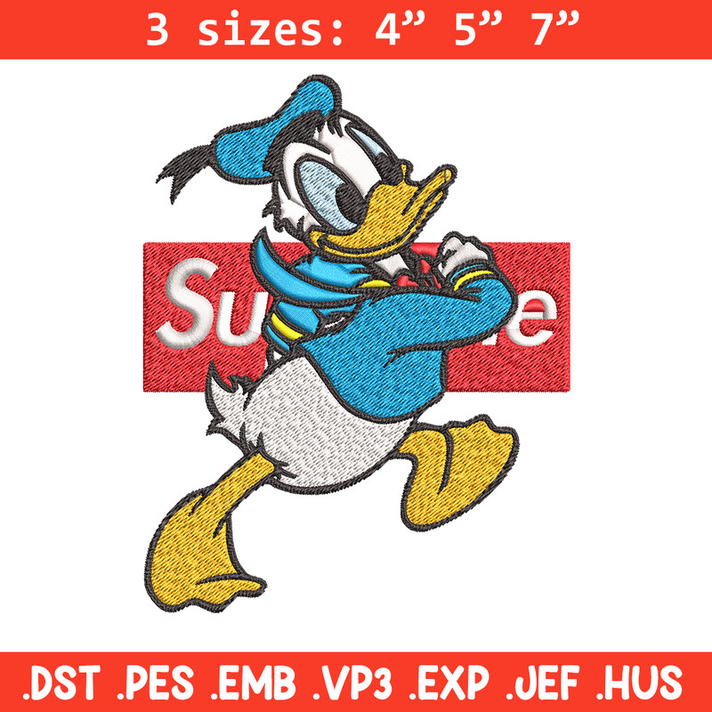 Daisy Duck Supreme Embroidery design, Disney Embroidery, cartoon design, Embroidery File, Disney shirt, Instant download.jpg