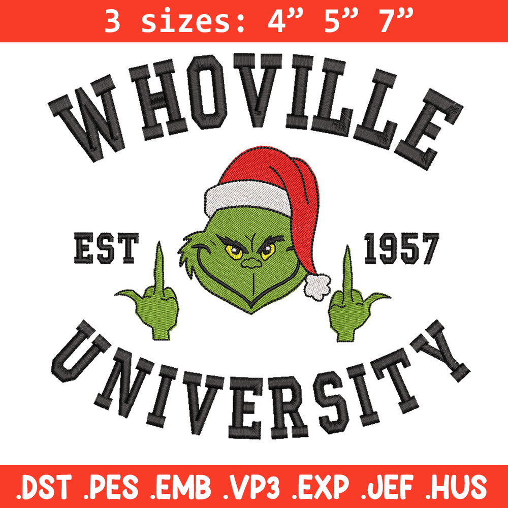 Grinch est1957 embroidery design, Grinch embroidery, Chrismas design, Embroidery file,Embroidery shirt, Digital download.jpg