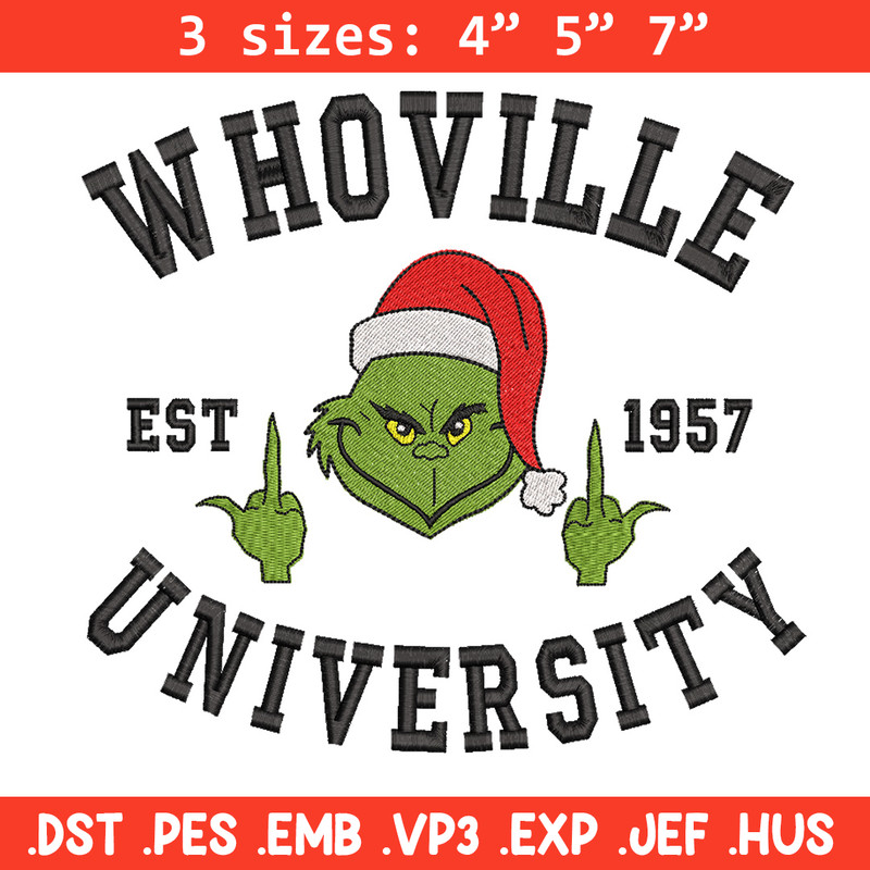 Grinch est1957 embroidery design, Grinch embroidery, Chrismas design, Embroidery file,Embroidery shirt, Digital download.jpg