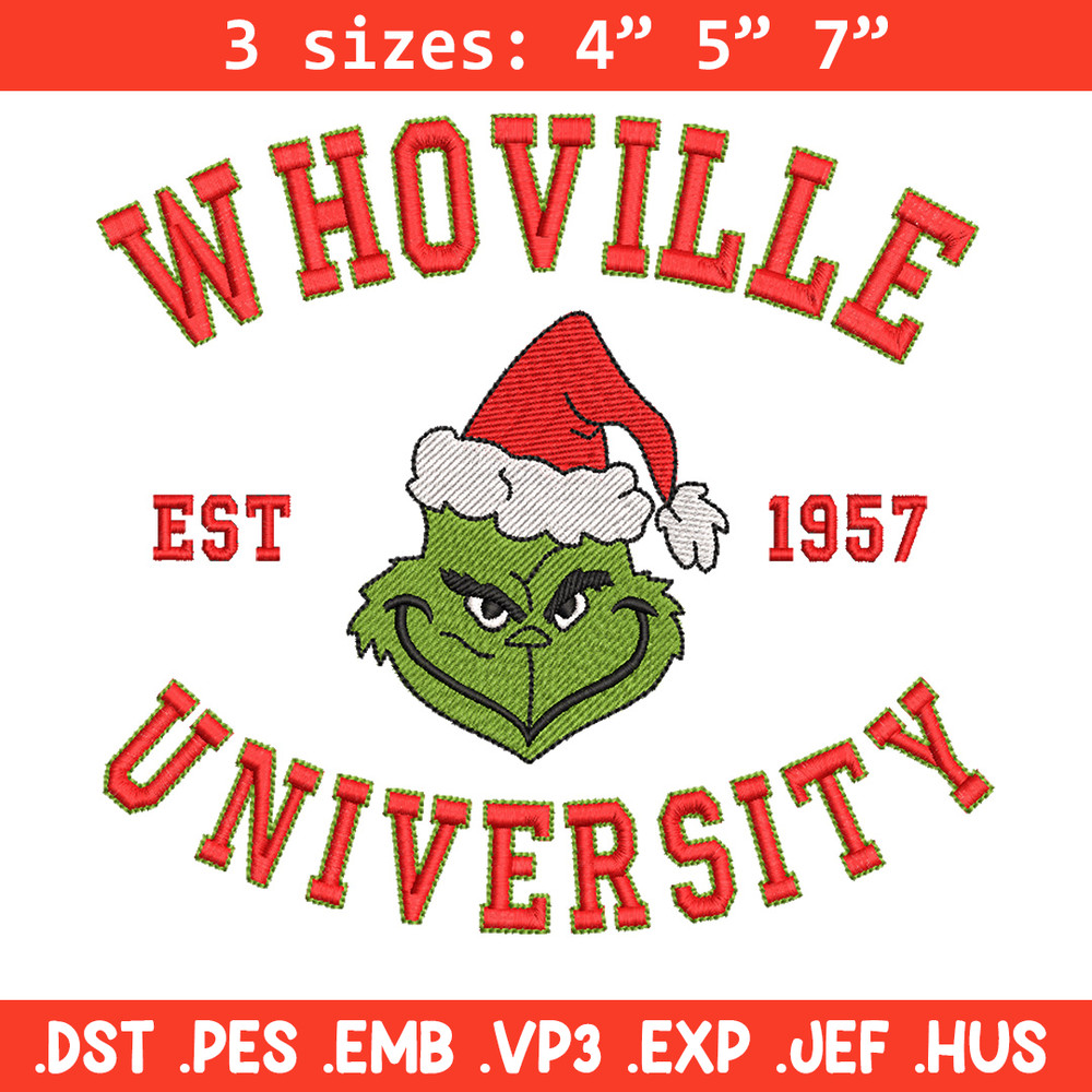Grinch est1957 embroidery design, Grinch embroidery, Chrismas design, Embroidery shirt, Embroidery file,Digital download.jpg
