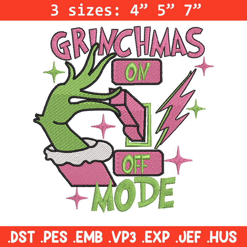 Grinchmas mode embroidery design, Grinch embroidery, Chrismas design, Embroidery shirt, Embroidery file,Digital download.jpg