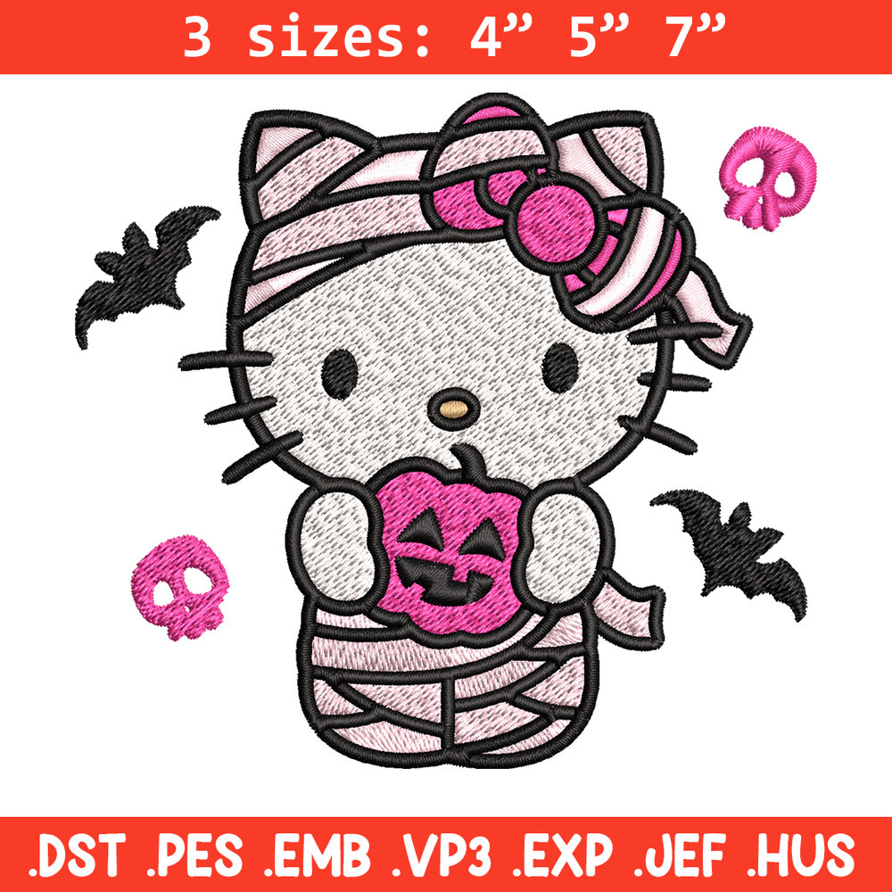 Hello Kitty Mummy Embroidery design, Hello Kitty Embroidery, Embroidery File, cartoon design, Digital download..jpg
