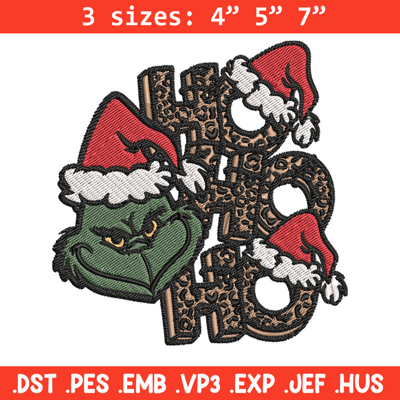 Ho Ho Ho The Grinch Embroidery design, Grinch Embroidery, logo design, Embroidery File, logo shirt, Instant download..jpg