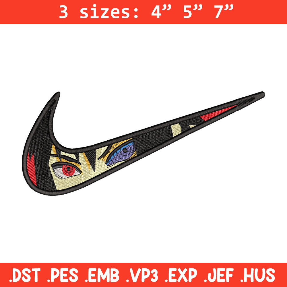 Itachi Uchiha nike embroidery design, Naruto embroidery, Nike design, Logo shirt, anime shirt, digital download.jpg