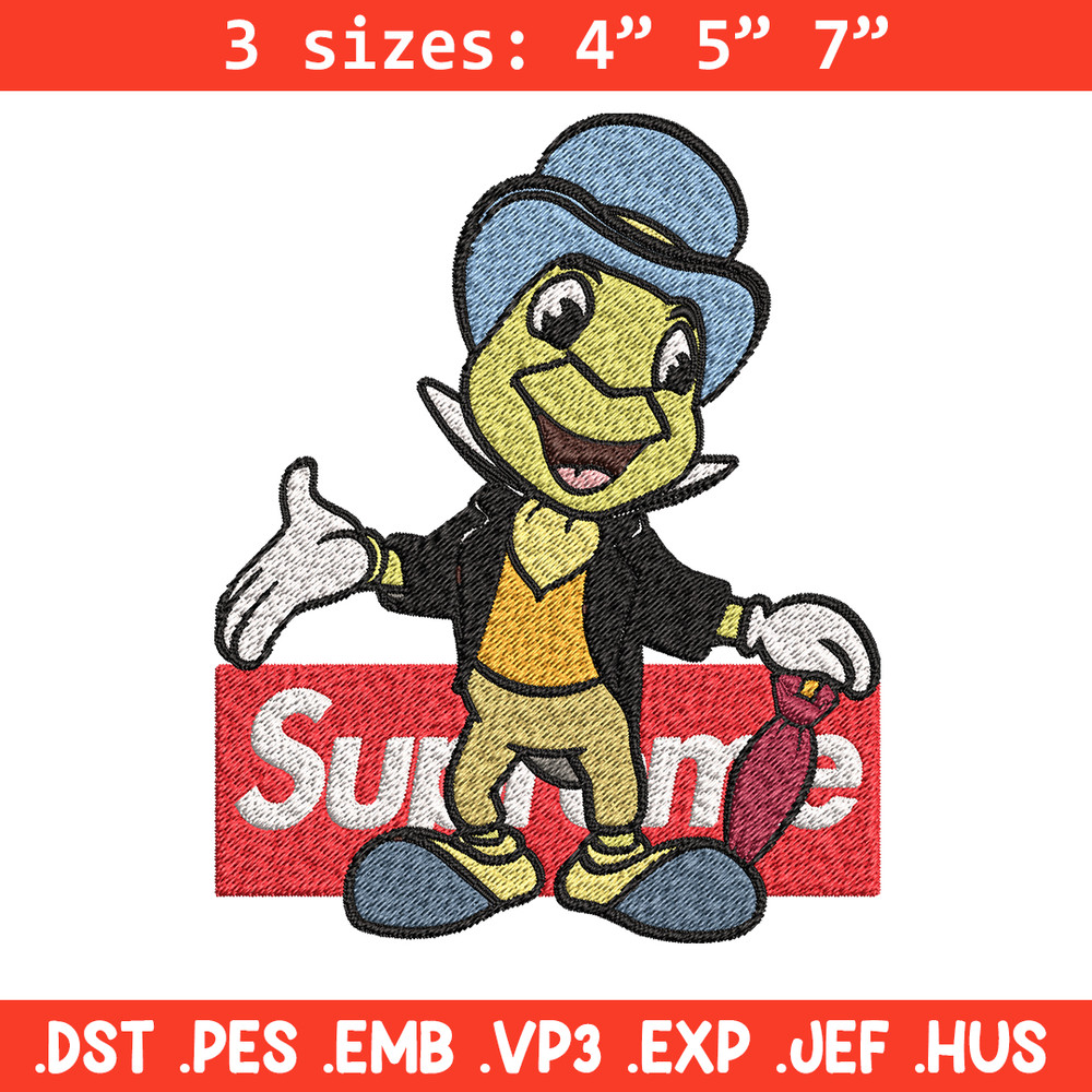 Jimimy cricket supreme Embroidery design, Jimimy cricket Embroidery, cartoon design, Embroidery File, Instant download.jpg