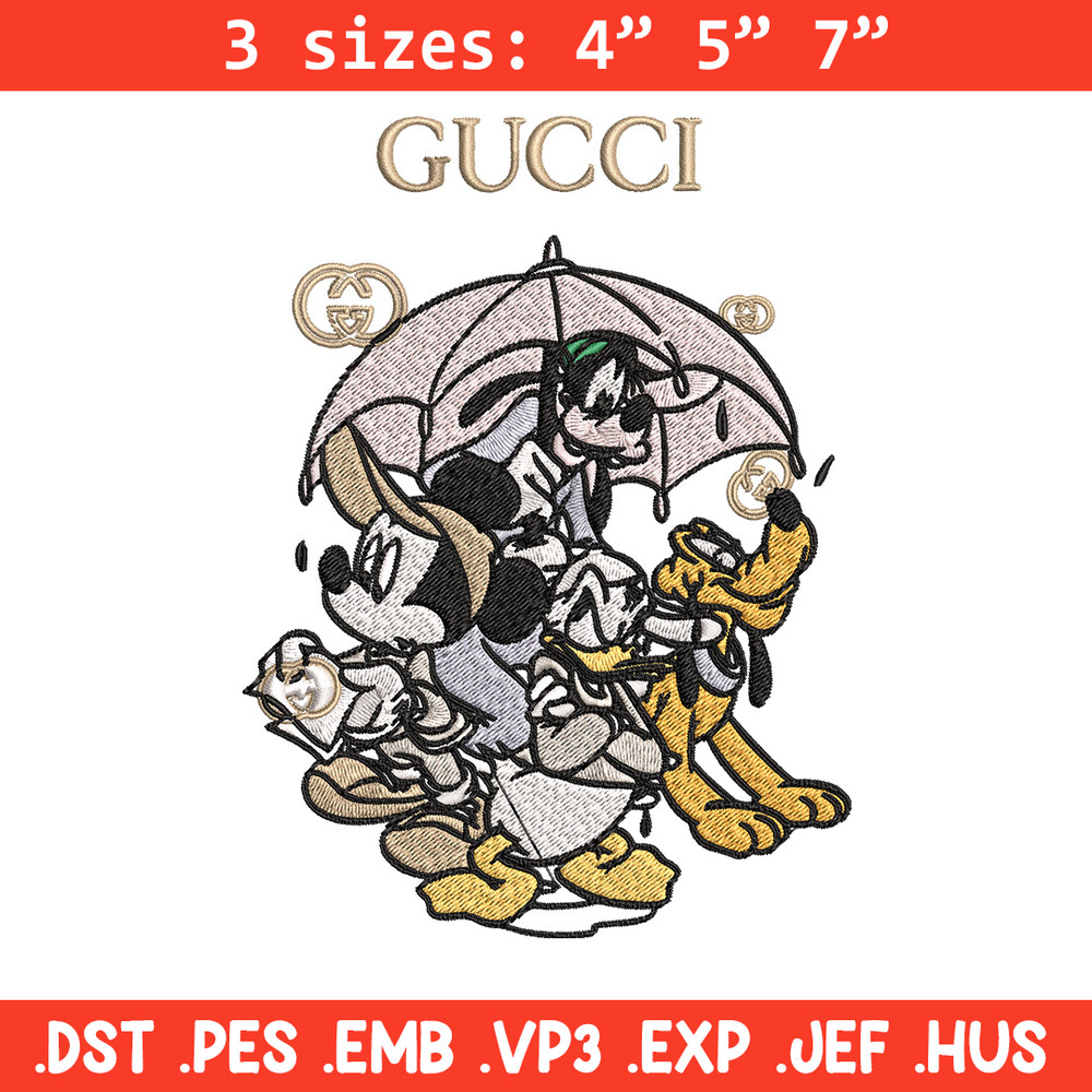 Mickey friends Embroidery Design, Gucci Embroidery, Brand Embroidery, Logo shirt, Embroidery File, Digital download.jpg