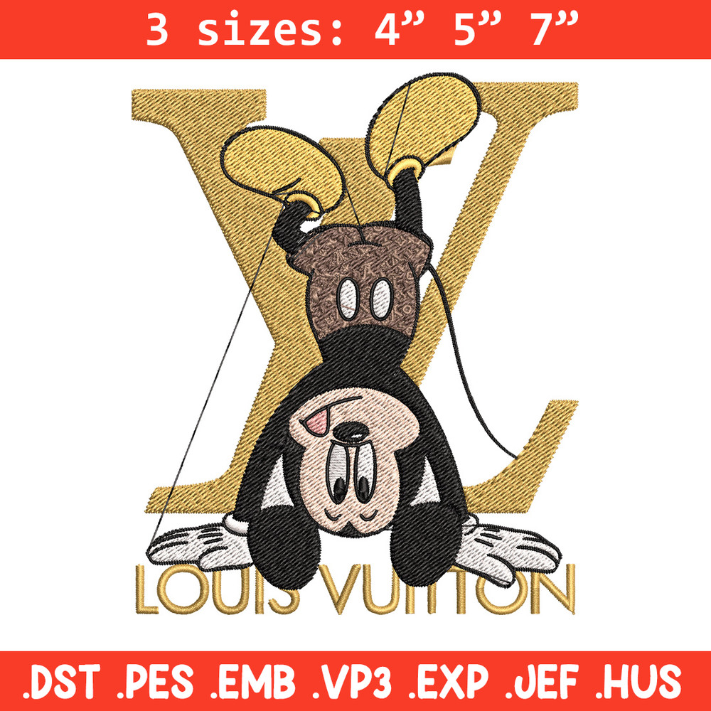 Mickey logo lv Embroidery Design, Lv Embroidery, Embroidery File, Disney Embroidery, Logo shirt, Digital download.jpg