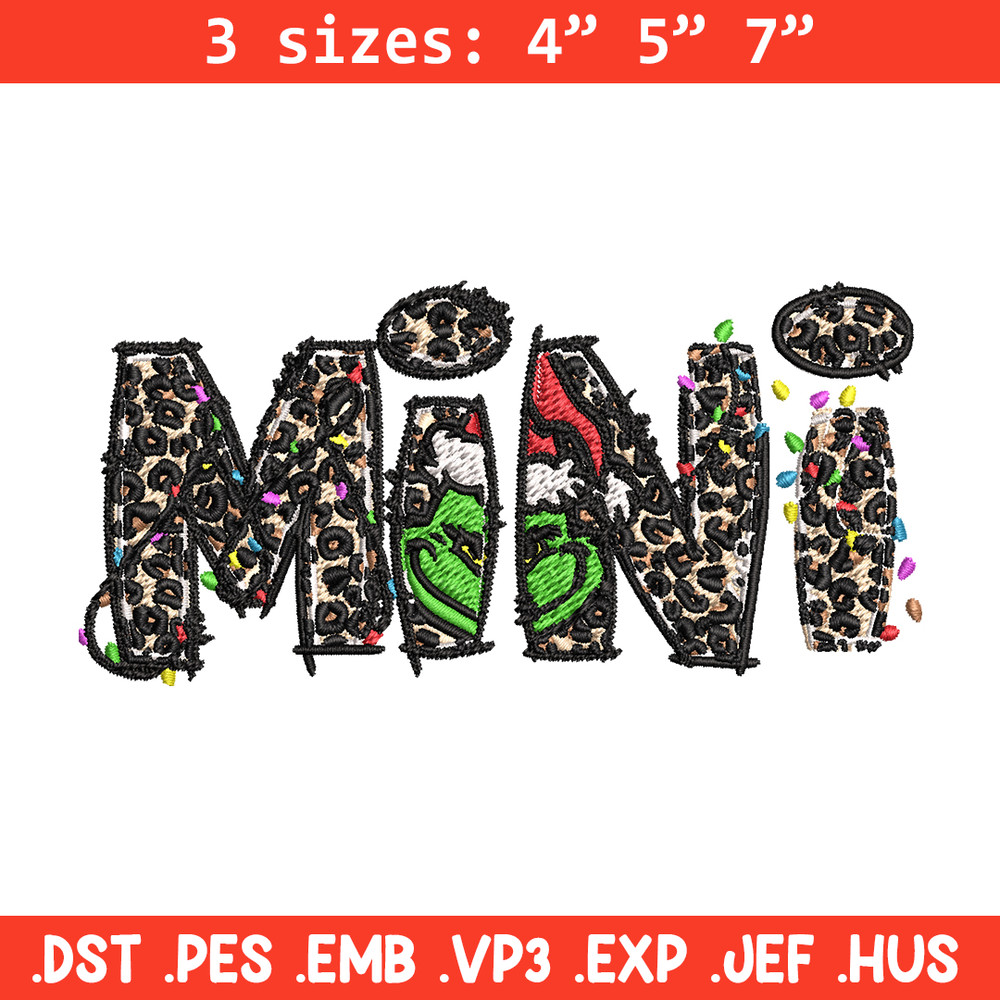 Mini Grinch christmas Embroidery design, Grinch Christmas Embroidery, Grinch design, Embroidery File, Digital download..jpg