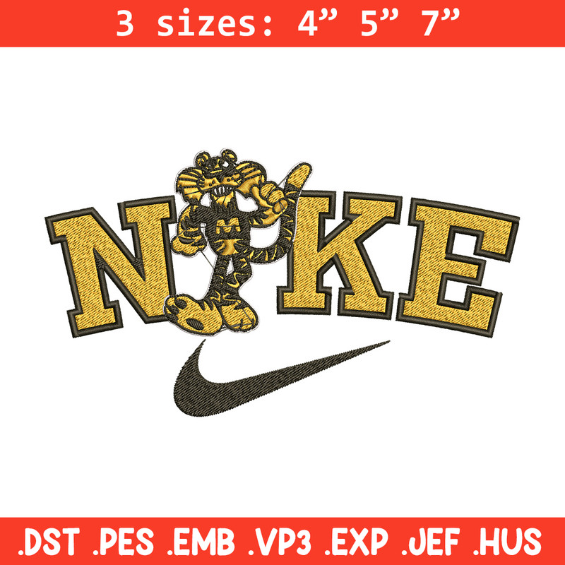 Missouri University embroidery design, Sport embroidery, Nike design, Embroidery file,Embroidery shirt, Digital download.jpg