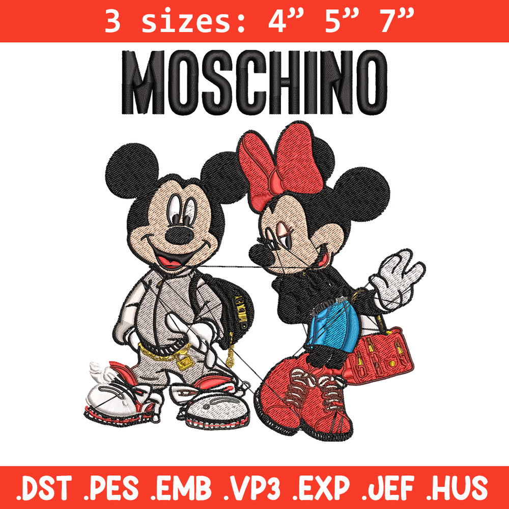 Moschino Mickey and Minnie mouse Embroidery design, Disney Embroidery, cartoon design, Embroidery File, Digital download.jpg