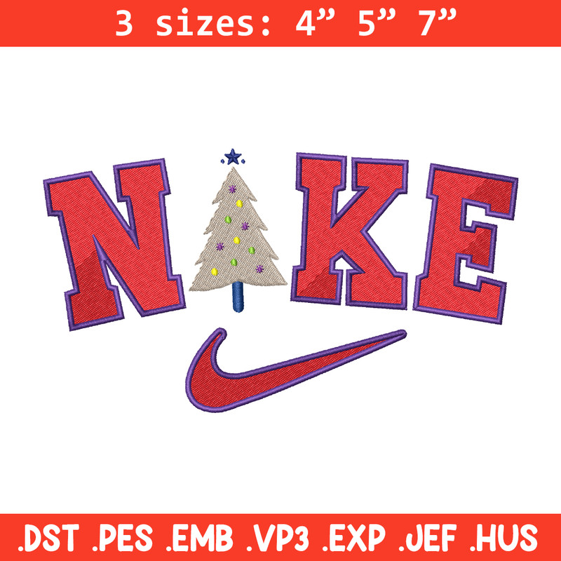 Nike christmas embroidery design, Logo embroidery, Nike design, Embroidery file, logo shirt, Instant download.jpg