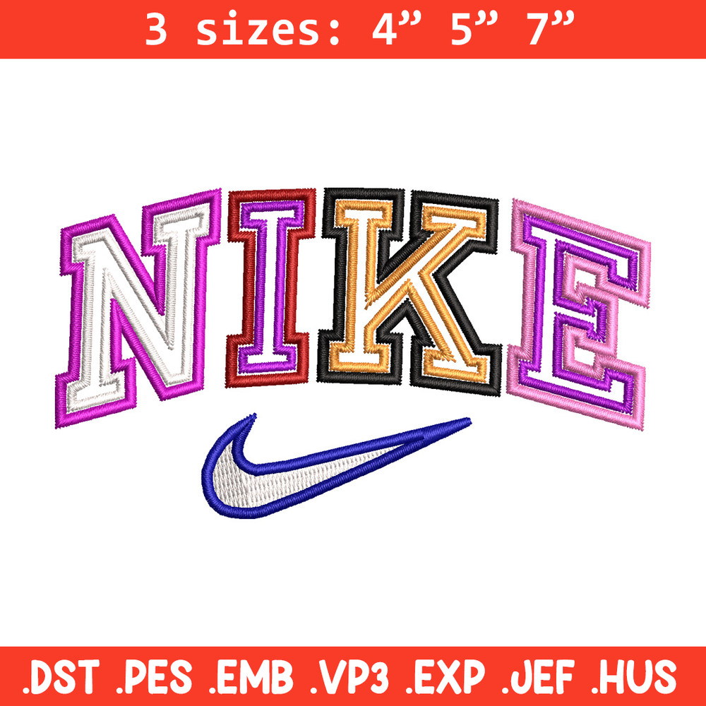 Nike color embroidery design, Nike embroidery, Nike design, Embroidery shirt, Embroidery file,Digital download.jpg