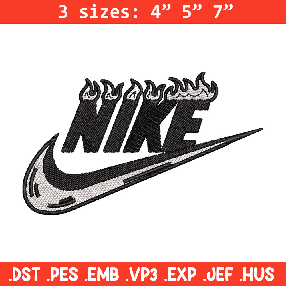 Nike flame embroidery design, Flame embroidery, Nike design, Embroidery shirt, Embroidery file, Digital download.jpg