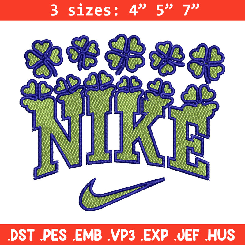 Nike flower green embroidery design, Flower embroidery, Nike design, Embroidery shirt, Embroidery file, Digital download.jpg