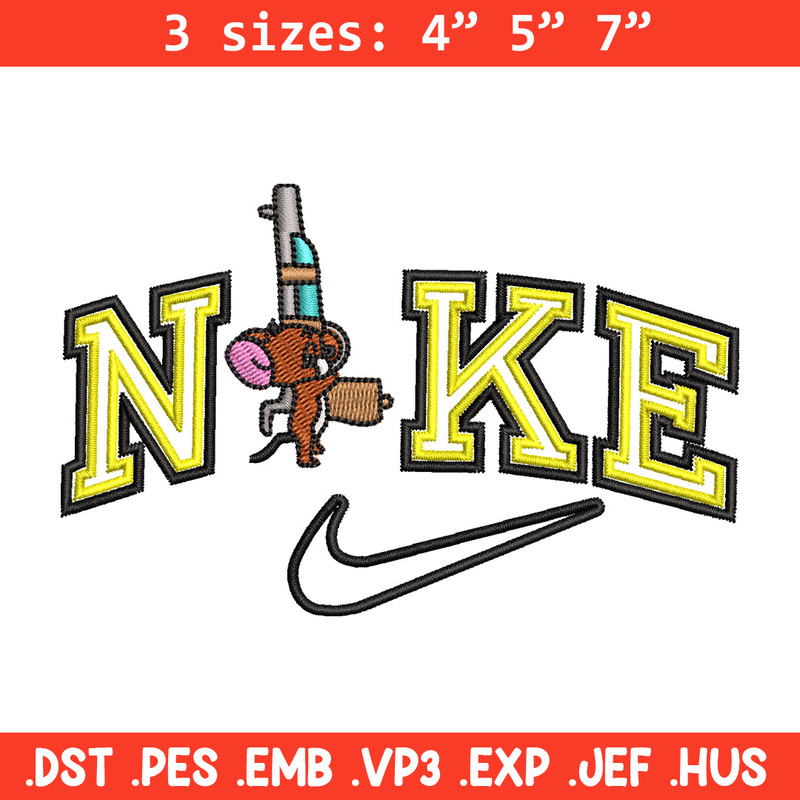 Nike jerry embroidery design, Tom jerry embroidery, Nike design, Embroidery shirt, Embroidery file,Digital download.jpg