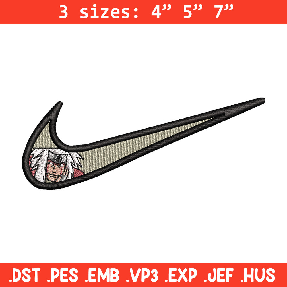 Nike jiraiya embroidery design, Naruto embroidery, Emb design, Embroidery shirt, Embroidery file, Digital download.jpg