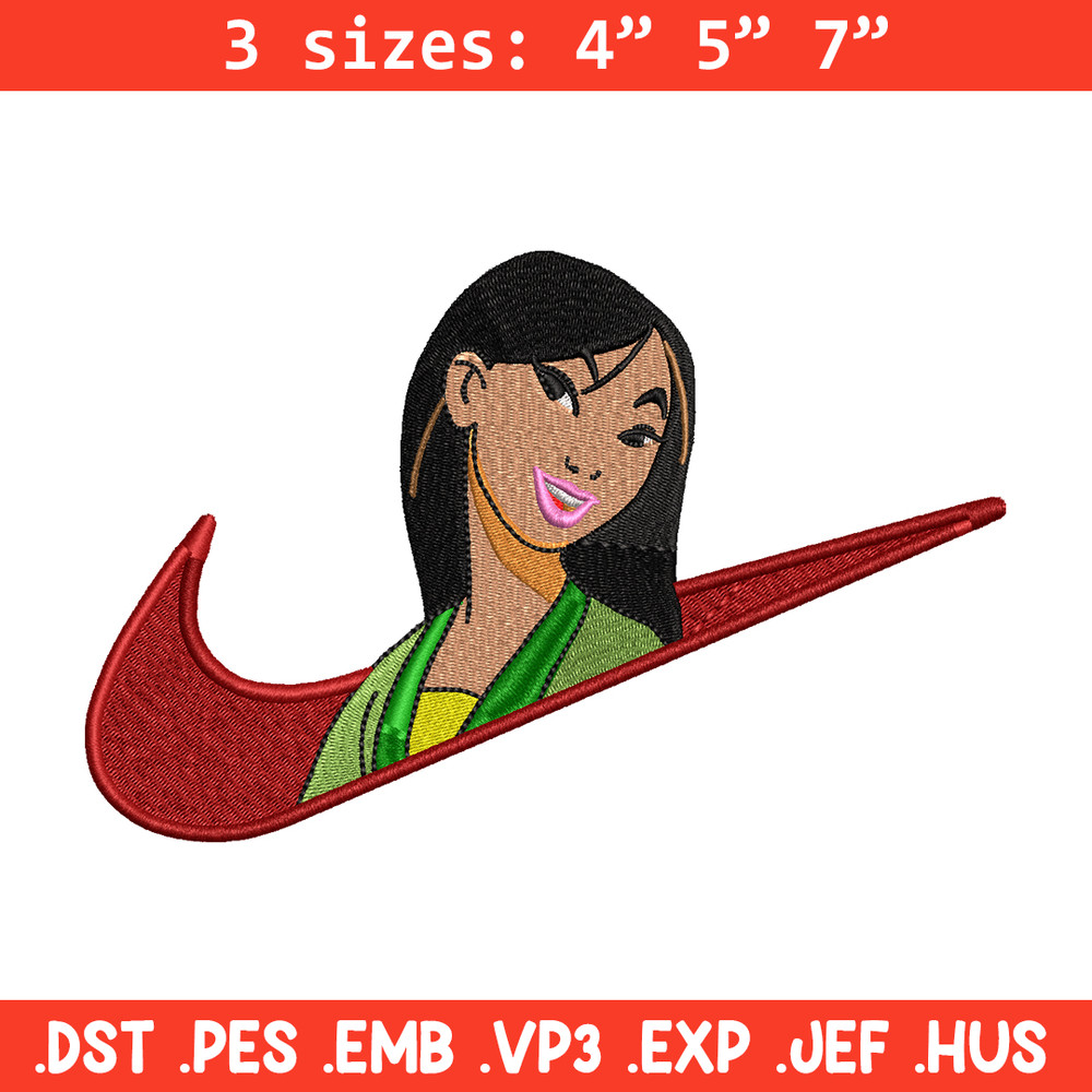 Nike Mulan embroidery design, Nike Mulan embroidery, Nike design, cartoon design, cartoon shirt, Digital download.jpg