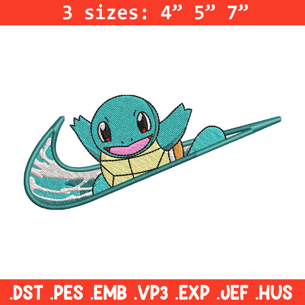 Nike Squirtle embroidery design, Pokemon embroidery, Nike design, anime design, anime shirt, Digital download.jpg