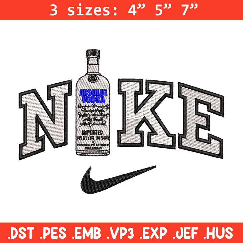 Nike vodka embroidery design, Vodka embroidery, Nike design, Embroidery shirt, Embroidery file, Digital download.jpg