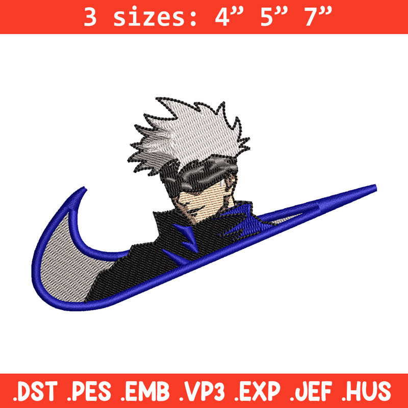 Nike x gojo embroidery design, Jujutsu embroidery, Nike design, Embroidery shirt, Embroidery file,Digital download.jpg