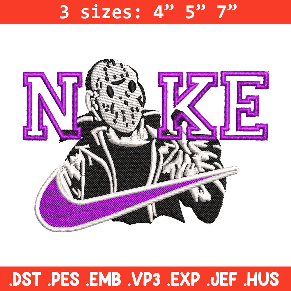 Nike x horror embroidery design, Horror movie embroidery, Nike design, Embroidery shirt, Embroidery file,Digital download.jpg