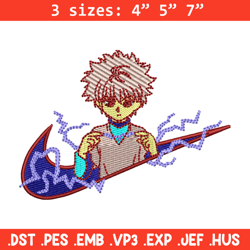Nike x killua embroidery design, Hxh embroidery, Nike design, Embroidery shirt, Embroidery file, Digital download.jpg