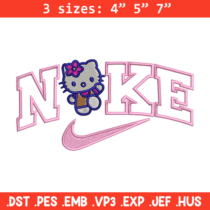 Nike x kitty embroidery design, Hello kitty embroidery, Nike design, Embroidery shirt, Embroidery file, Digital download.jpg