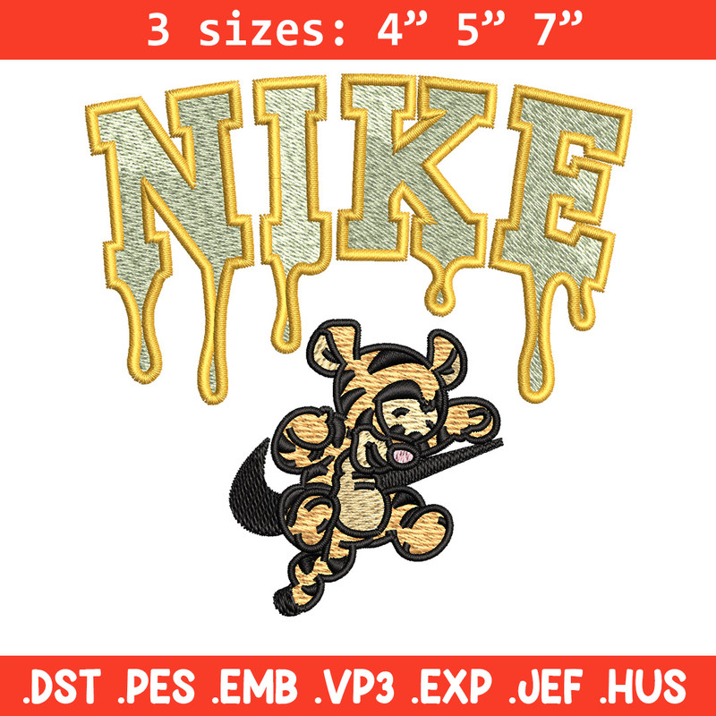 Nike x tigger embroidery design, Pooh embroidery, Nike design, Embroidery shirt, Embroidery file, Digital download.jpg