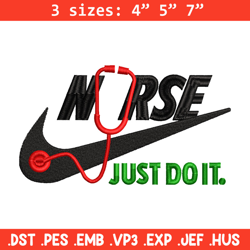 Nurse Nike embroidery design, Nurse Nike embroidery, Nike design, Embroidery file, logo shirt, Instant download.jpg
