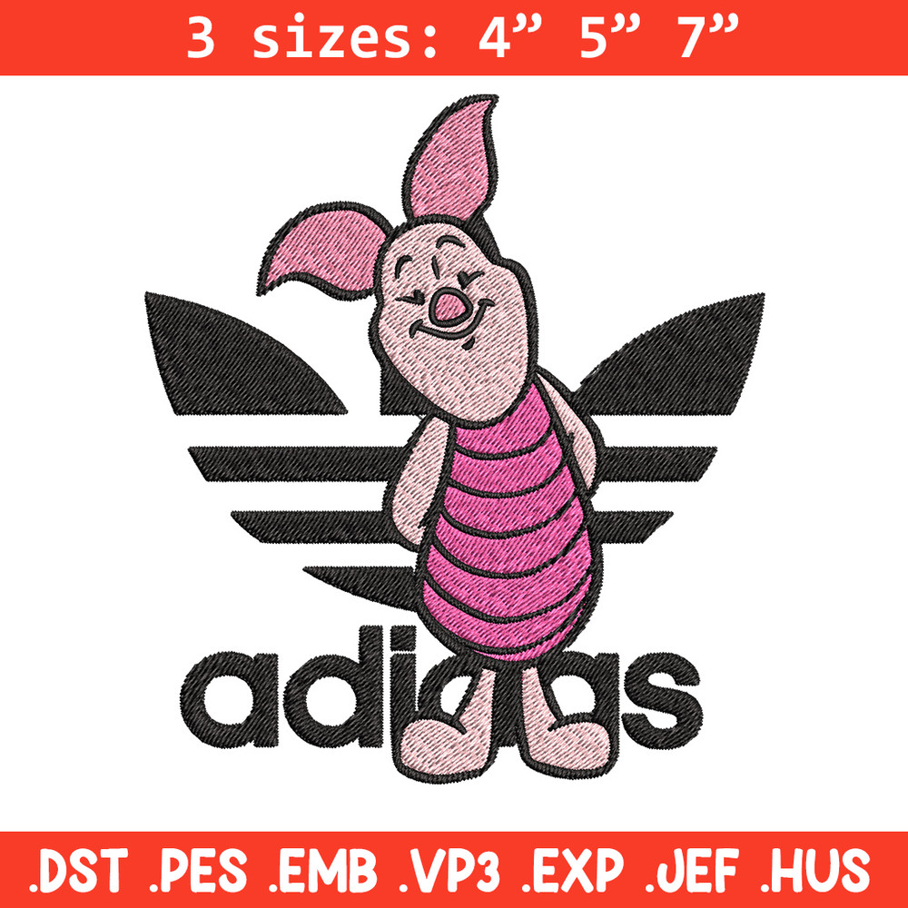 Piglet adidas Embroidery Design, Adidas Embroidery, Brand Embroidery, Embroidery File,Logo shirt,Digital download.jpg
