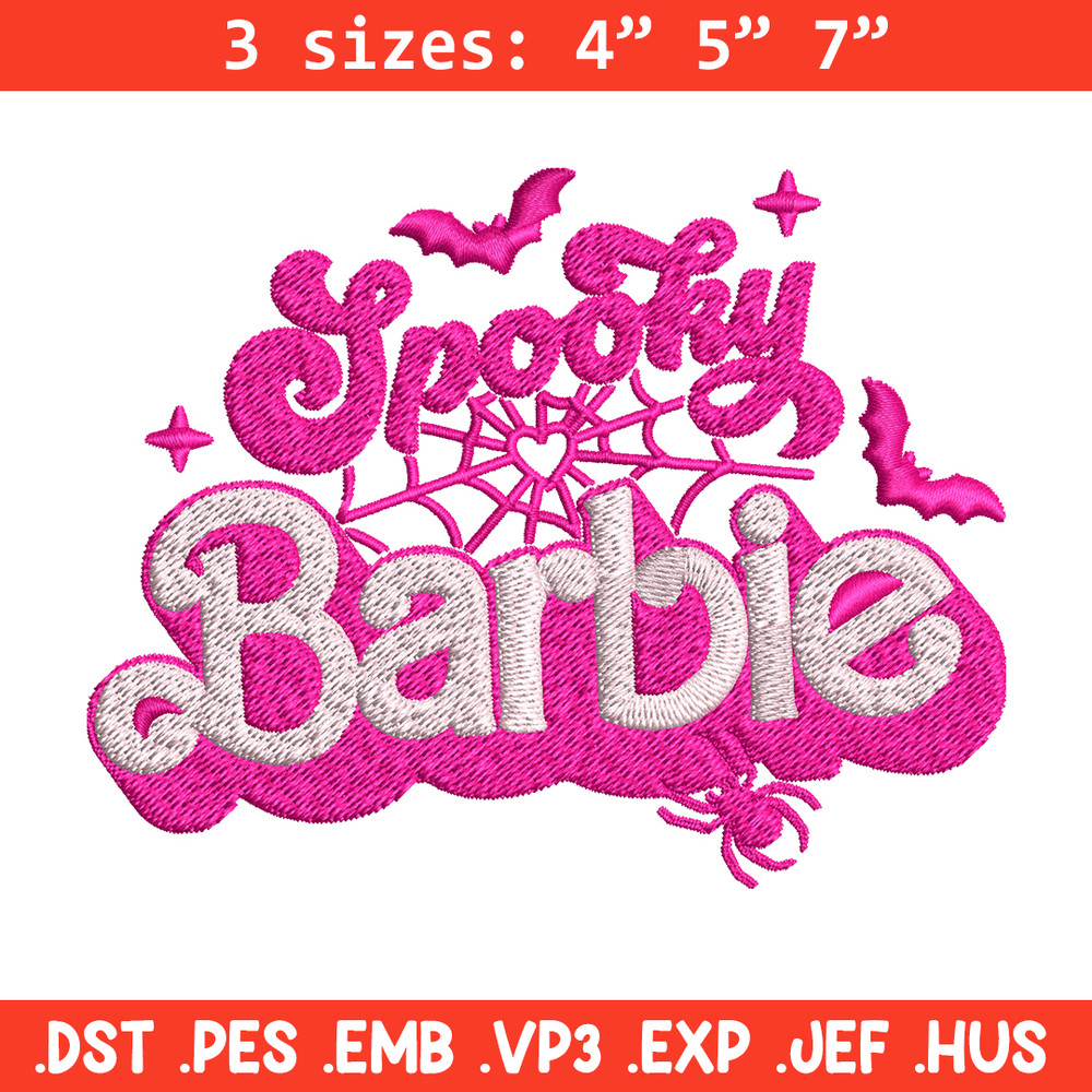 Spooky Barbie Embroidery design, Spooky Barbie Embroidery, Embroidery File, logo design, logo shirt, Digital download..jpg