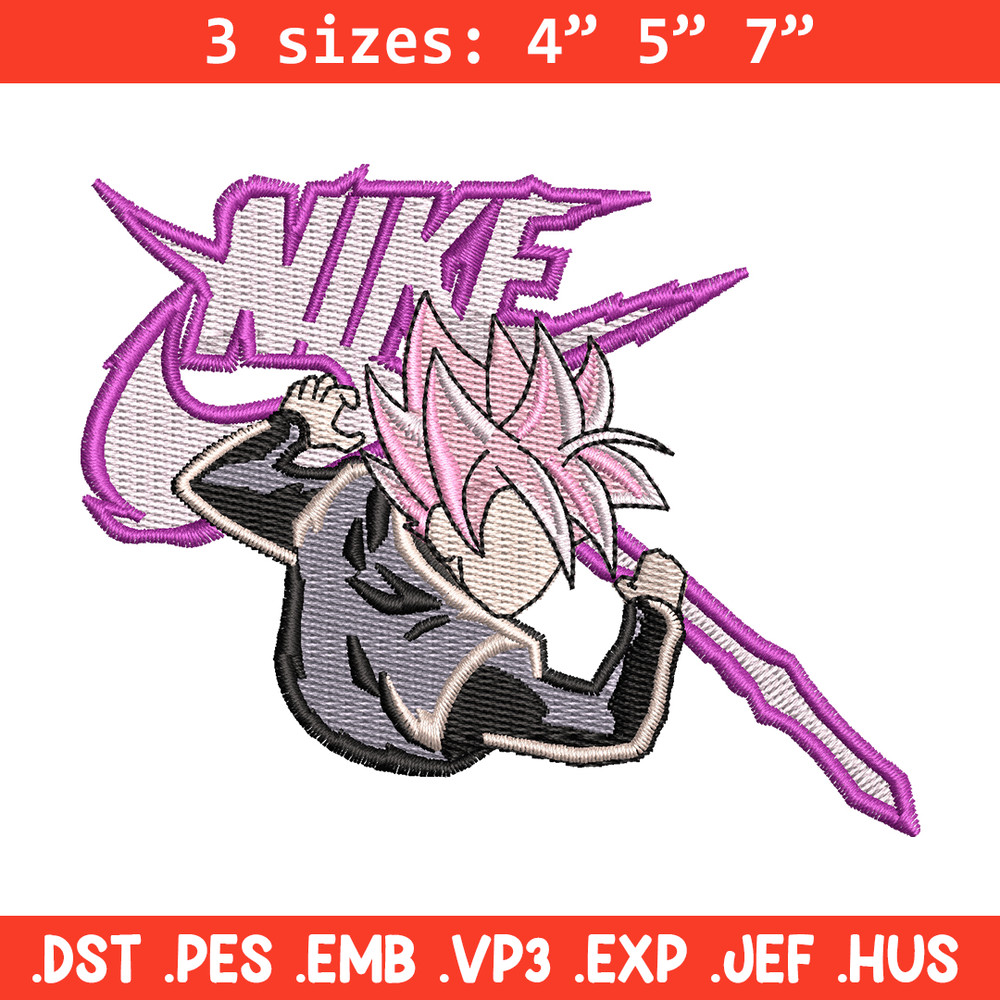 Super Saiyan rose embroidery design, Dragon ball embroidery, Nike design, anime design, anime shirt, Digital download.jpg
