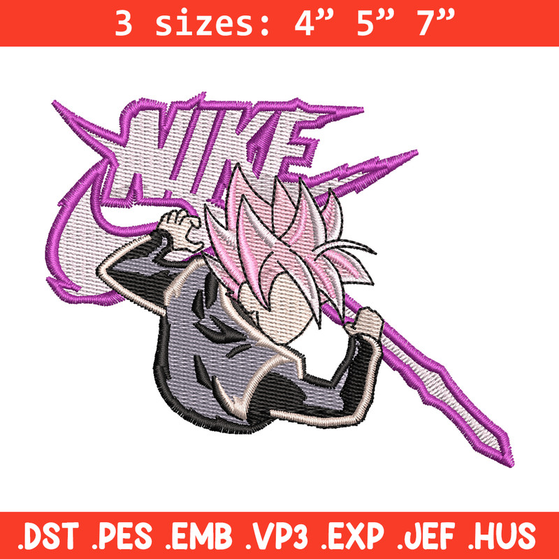 Super Saiyan rose embroidery design, Dragon ball embroidery, Nike design, anime design, anime shirt, Digital download.jpg