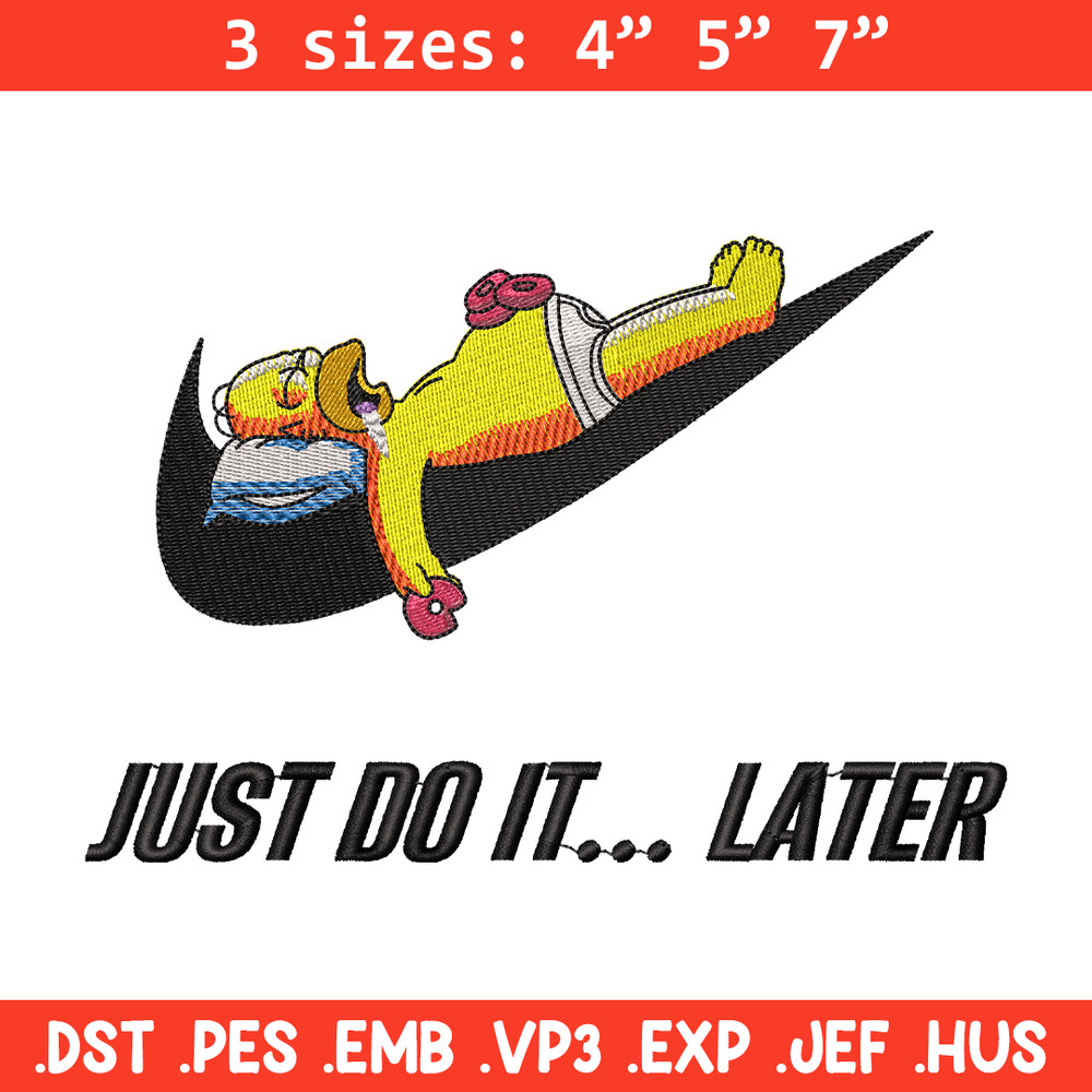 Swoosh Homer embroidery design, The Simpsons embroidery, Nike design, cartoon design, cartoon shirt, Digital download.jpg