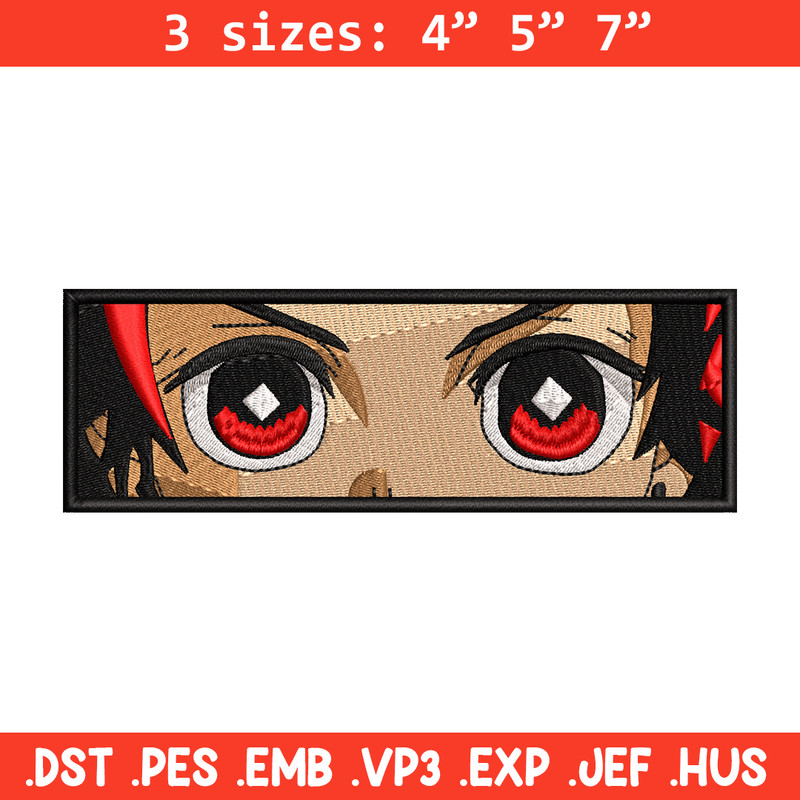 Tanjiro eyes embroidery design, Kimetsu no Yaiba embroidery, Nike design, anime design, anime shirt, Digital download.jpg