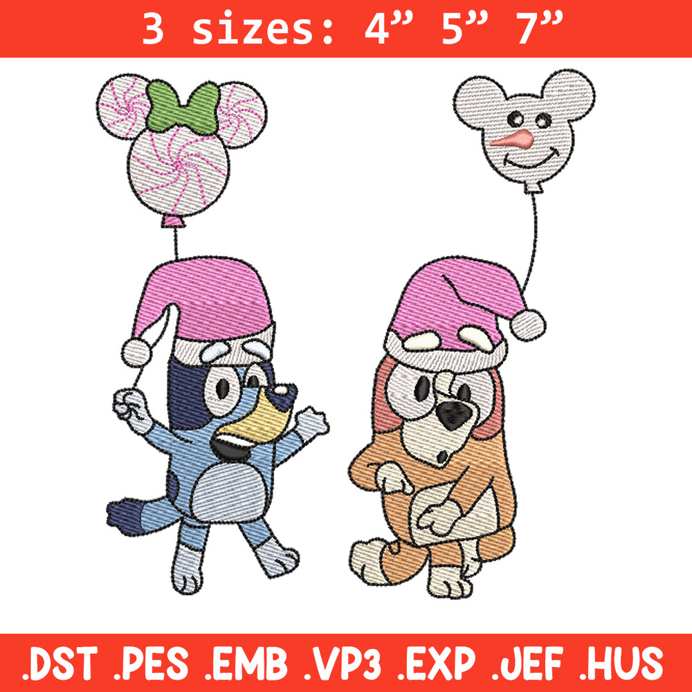 Bluey chrismas embroidery design, Bluey embroidery, Chrismas design, Embroidery file, Embroidery shirt, Digital download.jpg