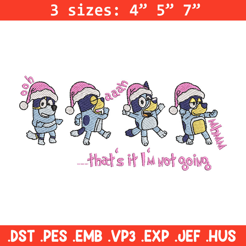 Bluey dance embroidery design, Bluey embroidery, Chrismas design, Embroidery file, Embroidery shirt,Digital download.jpg