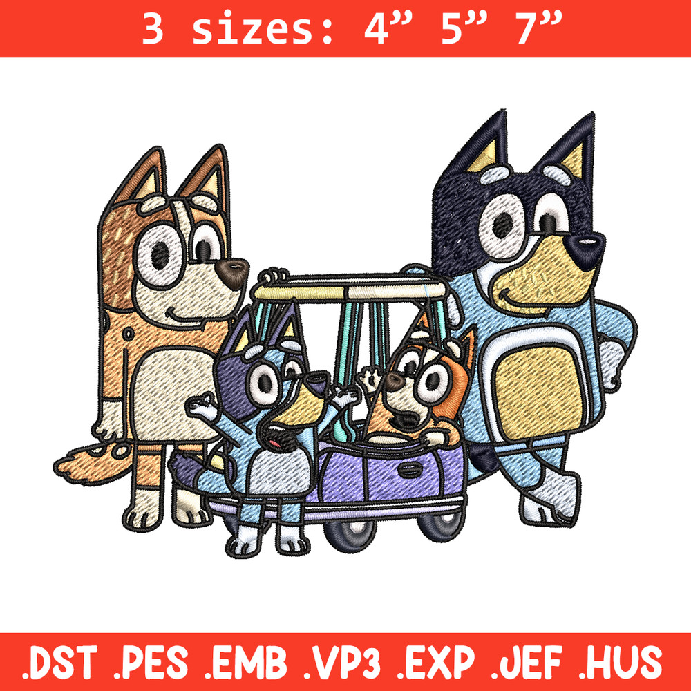 Bluey family embroidery design, Bluey Embroidery, Embroidery File, cartoon design, cartoon shirt, Digital download..jpg