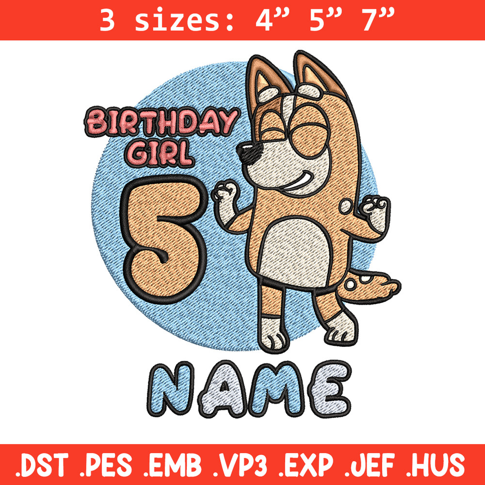 Bluey Mom Birthday Girl Embroidery, Bluey Embroidery, Embroidery File, cartoon shirt, cartoon design, Digital download..jpg