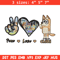 Bluey Peace Love bandit Embroidery design, Bluey cartoon Embroidery, cartoon design, Embroidery File, Instant download.jpg